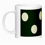 Polka Dots - White on Deep Green Night Luminous Mug