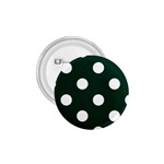 Polka Dots - White on Deep Green 1.75  Button