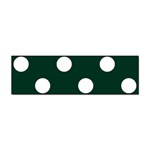 Polka Dots - White on Deep Green Sticker Bumper (10 pack)