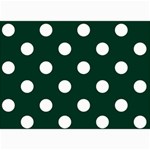 Polka Dots - White on Deep Green 5  x 7  Photo Cards