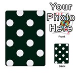 Polka Dots - White on Deep Green Multi-purpose Cards (Rectangle)