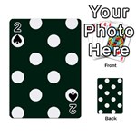 Polka Dots - White on Deep Green Playing Cards 54 Designs
