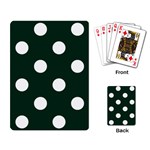 Polka Dots - White on Deep Green Playing Cards Single Design
