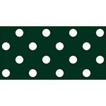 Polka Dots - White on Deep Green YOU ARE INVITED 3D Greeting Card (8x4)