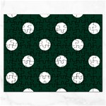 Polka Dots - White on Deep Green Jigsaw Puzzle (Rectangular)