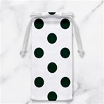 Polka Dots - Deep Green on White Jewelry Bag