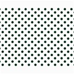 Polka Dots - Deep Green on White Collage 11  x 14 