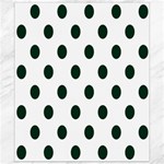 Polka Dots - Deep Green on White Canvas 8  x 10 
