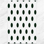 Polka Dots - Deep Green on White Canvas 12  x 18 