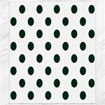 Polka Dots - Deep Green on White Canvas 20  x 24 