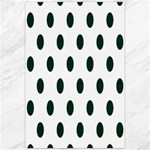 Polka Dots - Deep Green on White Canvas 20  x 30 