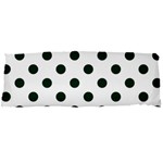 Polka Dots - Deep Green on White Body Pillow Case Dakimakura (Two Sides)
