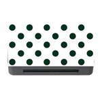Polka Dots - Deep Green on White Memory Card Reader with CF