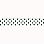 Polka Dots - Deep Green on White Small Bar Mat