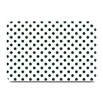 Polka Dots - Deep Green on White Plate Mat