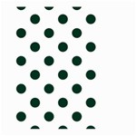 Polka Dots - Deep Green on White Large Garden Flag (Two Sides)