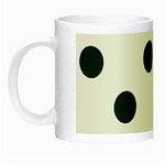 Polka Dots - Deep Green on White Night Luminous Mug