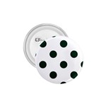Polka Dots - Deep Green on White 1.75  Button