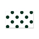 Polka Dots - Deep Green on White Sticker Rectangular (10 pack)