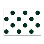 Polka Dots - Deep Green on White Sticker A4 (100 pack)