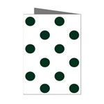 Polka Dots - Deep Green on White Mini Greeting Cards (Pkg of 8)