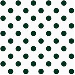 Polka Dots - Deep Green on White ScrapBook Page 8  x 8 