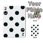 Polka Dots - Deep Green on White Playing Cards 54 Designs