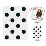 Polka Dots - Deep Green on White Playing Cards Single Design
