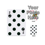 Polka Dots - Deep Green on White Playing Cards 54 (Mini)