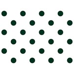 Polka Dots - Deep Green on White Birthday Cake 3D Greeting Card (7x5)