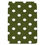 Polka Dots - White on Army Green Removable Flap Cover (S)