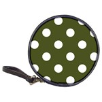 Polka Dots - White on Army Green Classic 20-CD Wallet