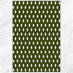 Polka Dots - White on Army Green Canvas 24  x 36 