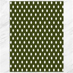 Polka Dots - White on Army Green Canvas 36  x 48 