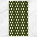 Polka Dots - White on Army Green Canvas 40  x 72 