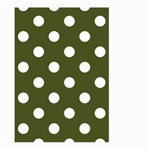 Polka Dots - White on Army Green Large Garden Flag (Two Sides)