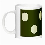 Polka Dots - White on Army Green Night Luminous Mug