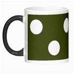 Polka Dots - White on Army Green Morph Mug