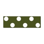 Polka Dots - White on Army Green Sticker Bumper (10 pack)
