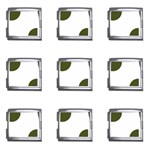 Polka Dots - Army Green on White Mega Link Italian Charm (9 pack)