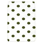 Polka Dots - Army Green on White Removable Flap Cover (S)