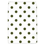 Polka Dots - Army Green on White Removable Flap Cover (L)