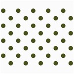 Polka Dots - Army Green on White Collage 8  x 10 