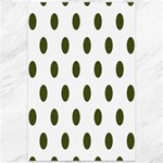 Polka Dots - Army Green on White Canvas 12  x 18 