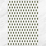 Polka Dots - Army Green on White Canvas 24  x 36 