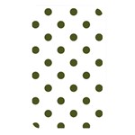 Polka Dots - Army Green on White Memory Card Reader (Rectangular)
