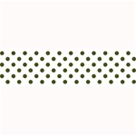 Polka Dots - Army Green on White Medium Bar Mat