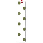 Polka Dots - Army Green on White Large Book Mark