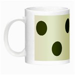 Polka Dots - Army Green on White Night Luminous Mug