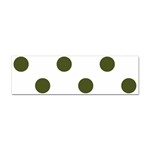 Polka Dots - Army Green on White Sticker Bumper (10 pack)